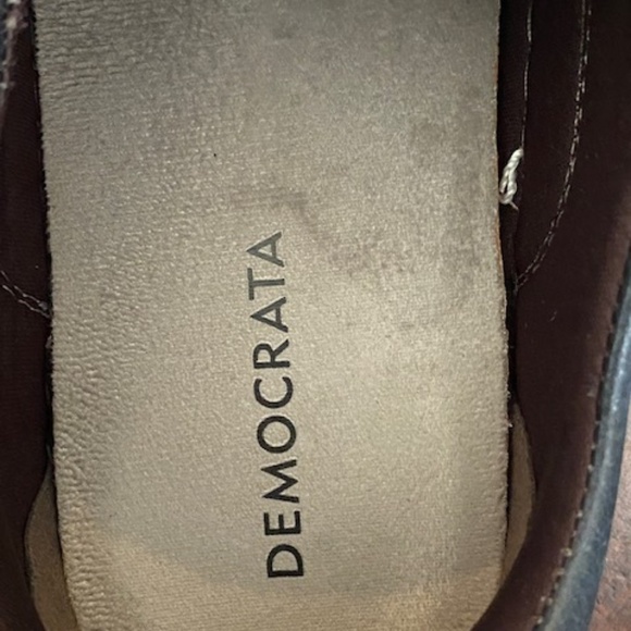 Democrata Brazil Mens Casual Navy Blue Leather Shoes Size 11.5 - Picture 11 of 11